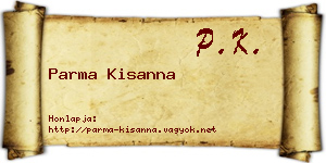 Parma Kisanna névjegykártya